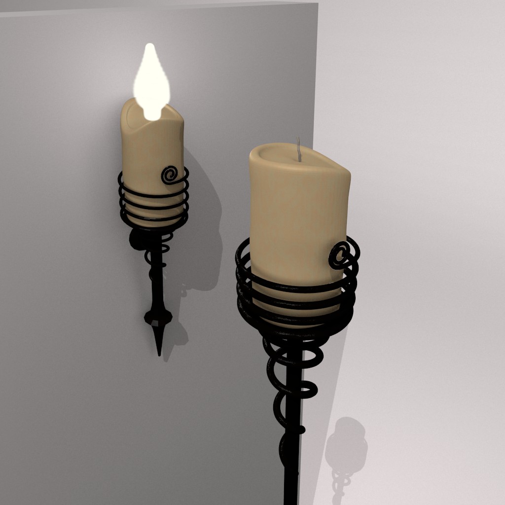 Wrought iron candlesticks preview image 2